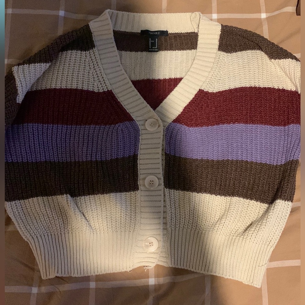 Cropped Striped Sweater